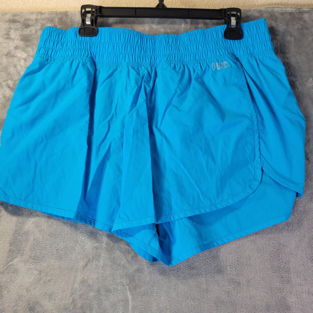 PINK Active Womens XL Blue Running Shorts Athleisure Workout Gym Training‎